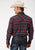 Roper Mens Navy/Red 100% Cotton Plaid Flannel L/S Tall Shirt