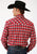 Roper Mens Red/Navy 100% Cotton Plaid Flannel L/S Tall Shirt