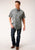 Roper Mens Grey 100% Cotton Silver Vine S/S Shirt
