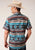 Roper Mens Blue 100% Cotton Aztec Blanket Print S/S Shirt