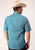 Roper Mens Blue 100% Cotton Victorian Foulard S/S Shirt