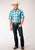 Roper Mens Turquoise 100% Cotton Sand Ombre S/S Plaid Shirt
