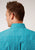 Roper Mens Turquoise 100% Cotton Foulard BD S/S Btn Shirt