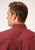Roper Mens Red 100% Cotton Victorian Foulard BD S/S 1 Pocket Shirt