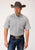 Roper Mens White 100% Cotton Line Paisley BD S/S 1 Pocket Shirt