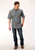 Roper Mens Black 100% Cotton Diamond Star Geo BD S/S 1 Pocket Shirt