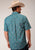 Roper Mens Turquoise 100% Cotton Upstream Paisley BD S/S 1 Pkt Shirt