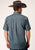 Roper Mens Grey 100% Cotton Cottage Foulard BD S/S 1 Pkt Shirt