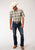 Roper Mens Khaki 100% Cotton Saddle Plaid BD S/S 2 Pocket Shirt