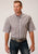 Roper Mens Grey Cotton Blend New Stretch Check BD S/S 1 Pkt Shirt