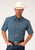 Roper Mens Teal 100% Cotton Purple Sage S/S Tall Shirt