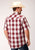 Roper Mens Red 100% Cotton Ombre S/S Tall Snap Shirt