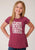 Roper Girls Kids Wine Poly/Rayon Rather Be In The Stall S/S T-Shirt