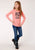 Roper Girls Kids Pink Poly/Rayon Life Is Too Short L/S T-Shirt