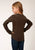 Roper Girls Brown Poly/Rayon Rooster L/S T-Shirt