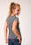 Roper Girls Kids Grey Poly/Rayon Multi-Color Horse S/S T-Shirt