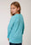 Roper Girls Turquoise Poly/Rayon Cactus L/S T-Shirt