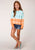 Roper Girls Orange/Blue 100% Cotton Tie-Die L/S T-Shirt