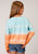 Roper Girls Orange/Blue 100% Cotton Tie-Die L/S T-Shirt
