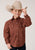 Roper Boys Kids Brown 100% Cotton Arrow Geo L/S Shirt