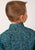 Roper Boys Kids Turquoise 100% Cotton Agave Paisley L/S Shirt