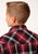 Roper Boys Kids Red 100% Cotton Saddle Plaid L/S Shirt