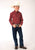 Roper Boys Kids Red 100% Cotton Victorian Foulard BD L/S Button Shirt