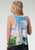 Roper Five Star Womens White Polyester Horse Sublimation S/L Tank Top