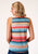Roper Womens Multi-Color Polyester Pastel S/L Tank Top