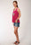 Roper Womens Pink Poly/Rayon Cactus Swing S/L Tank Top