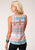 Roper Womens Multi-Color Polyester Pastel Aztec S/L Tank Top