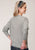 Roper Womens Grey Poly/Rayon Home Grown L/S T-Shirt