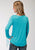 Roper Womens Turquoise Poly/Rayon Dove L/S T-Shirt