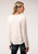 Roper Womens White 100% Cotton Slub Knit L/S Aztec T-Shirt