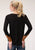 Roper Womens Black/Tan Poly/Rayon Western Scoop Neck L/S T-Shirt