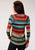 Roper Womens Multi-Color Polyester Striped Raglan L/S T-Shirt