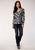 Roper Womens Black/Grey Polyester Leopard Print L/S Tunic