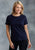 Ouray Womens Dark Navy 100% Cotton USA S/S Crew T-Shirt