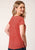 Roper Womens Red Poly/Rayon Blaze Your Own Trail S/S T-Shirt