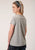 Roper Womens Grey Poly/Rayon Wild And Free S/S T-Shirt