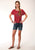 Roper Womens Raspberry Poly/Rayon Western S/S T-Shirt