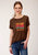 Roper Womens Brown Poly/Rayon YeeHaw S/S T-Shirt