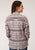 Roper Womens Grey 100% Cotton Blanket Aztec L/S Shirt
