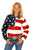 Roper Womens Patriotic Red 100% Cotton L/S Stars Stripes American Flag Shirt