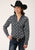 Roper Womens Black 100% Cotton Starry Night Paisley L/S Shirt