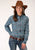 Roper Womens Blue 100% Cotton Canyon Paisley L/S Snap Shirt