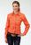 Roper Amarillo Ladies Orange 100% Cotton Solid Poplin L/S Shirt