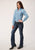 Roper Womens Blue 100% Cotton New Stretch Check BD L/S Button Shirt