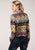 Roper Womens Multi-Color Polyester Gypsy Queen BD L/S Shirt