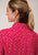 Roper Womens Red Rayon/Nylon Arrow Print L/S Five Star Shirt